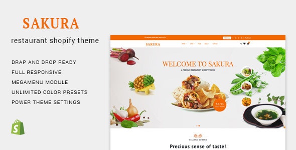 Sakura - Tema de Shopify para restaurantes