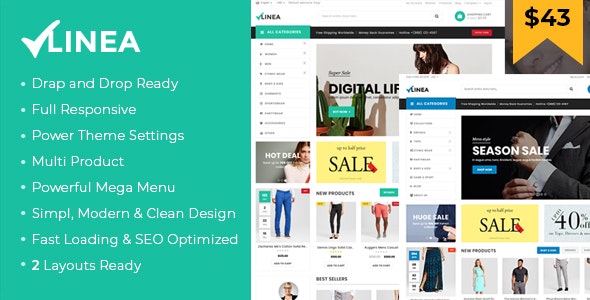 Linea - Clothing Store Shopify Theme (Sections Drag &amp; Drop Ready)