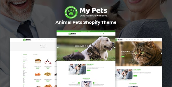Mis Mascotas - Tema de Shopify para cuidado de mascotas, tienda de mascotas y cuidado de animales