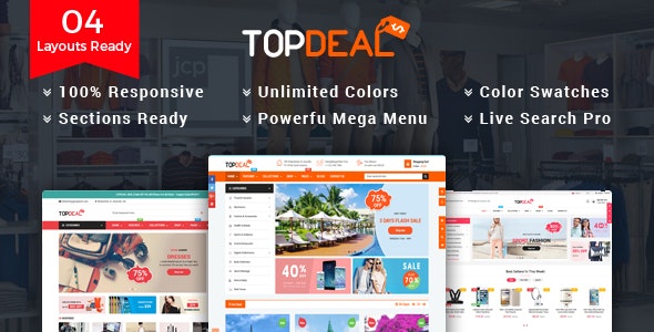 TopDeal - Multipurpose Shopify Theme with Sectioned Drag &amp; Drop Builder