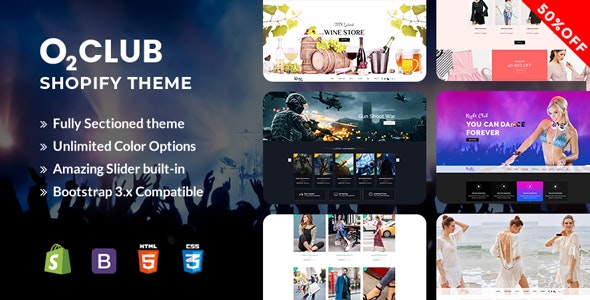 O2 Club Shopify Theme