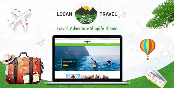 Logan - Tema de Shopify para tienda de viajes y aventuras