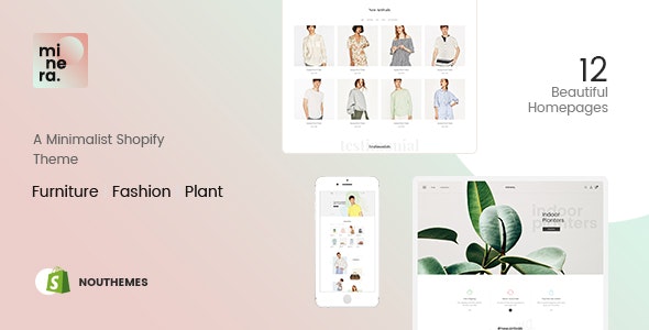 Minera - Minimalist  Responsive Multipurpose Sections Drag &amp; Drop Builder Shopify Theme