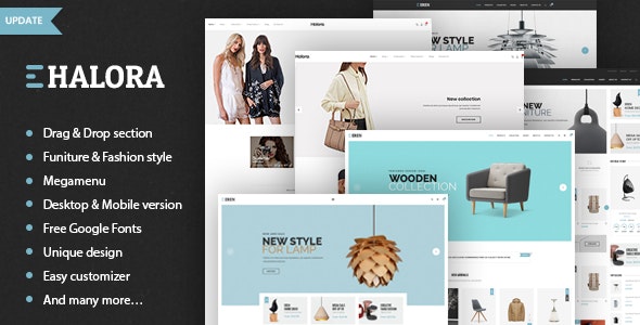 Halora - Simple, Clean &amp; Minimalist Responsive Shopify Theme