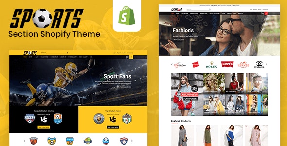 Deportes - Tema de Shopify multipropósito, adaptable y con función de arrastrar y soltar (con secciones listas)