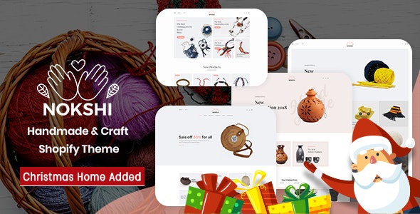 Tema responsivo de Shopify para productos hechos a mano y artesanales - Nokshi