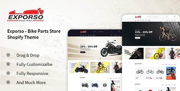 Exporso -  Car Parts  &amp; auto Accessories Store Shopify Theme