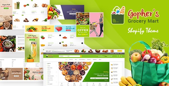 Gopher&#39;s | Grocery Store Shopify Theme