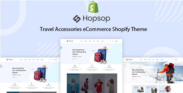 Hopsop - Travel &amp; Tour Accessories Shopify Theme