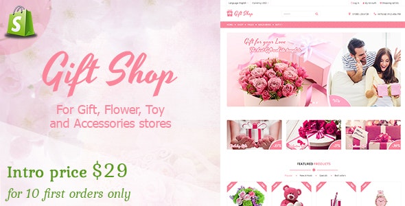 Gift shop - Gift, flower, toy &amp; accessories Shopify stores