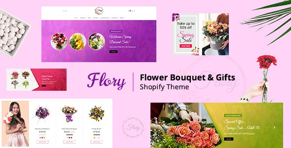Flory | Flower Bouquet &amp; Boutique Shop Shopify Theme