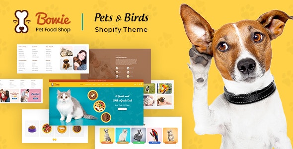 Bowie | Birds &amp; Dogs Pets Shopify Theme