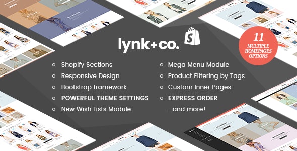 Lynk+Co - Responsive Fashion Shopify Theme (Sections Ready)