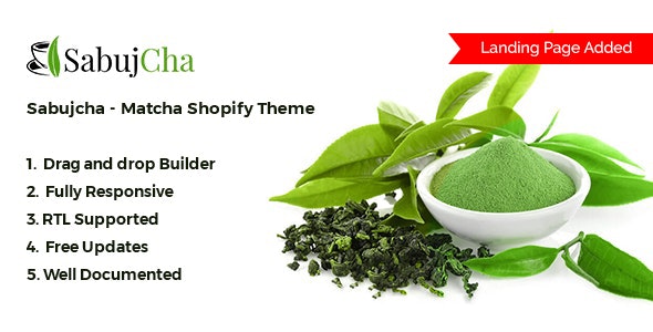 Matcha Shopify Theme - Sabujcha