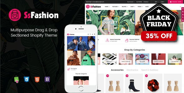 Fashion - Multipurpose Drag &amp; Drop Shopify Theme