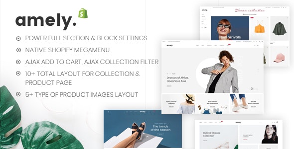 Amely - Clean &amp; Modern Shopify Theme