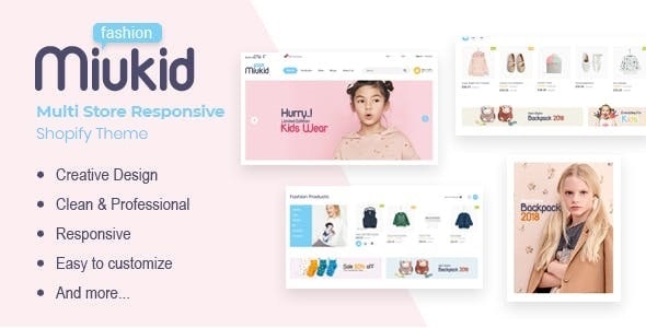MiuKid - Tema adaptable para Shopify y múltiples tiendas
