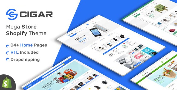 Cigar - Grocery &amp; Electronics Store Shopify Theme