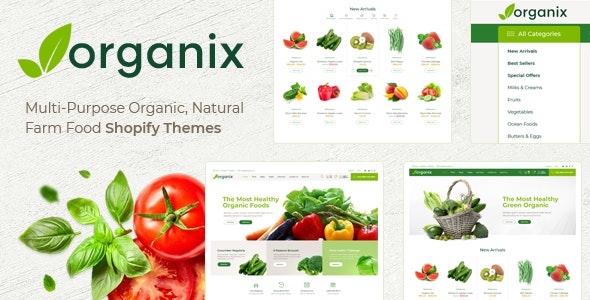 Shopify - Organix Limpio, minimalista, arrastrar y soltar