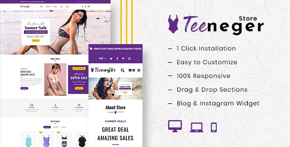 Teeneger - Tema adaptable multipropósito para Shopify