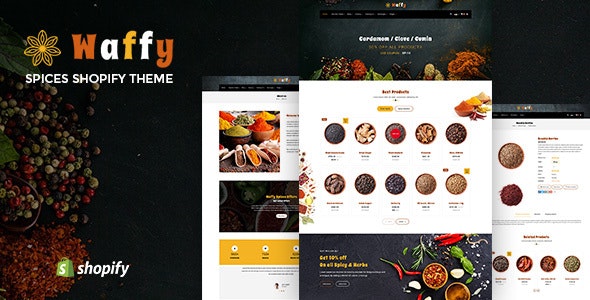 Waffy | Spices, Dry Fruits Store Shopify Theme