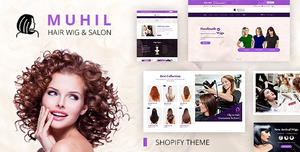 Muhil | Hair Wig &amp; Hair Stylist Service Shopify Theme