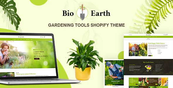 Bio Earth - Landscaping &amp; Gardening Service Shopify Theme