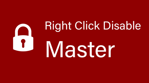 Disable Right Click Master