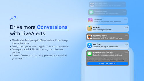 LiveAlerts iOS Inspired Popups