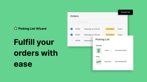 Picking List Wizard