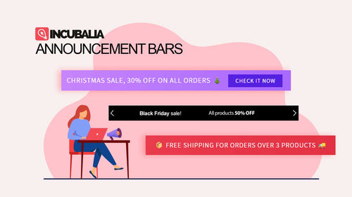 Incubalia Announcement Bars