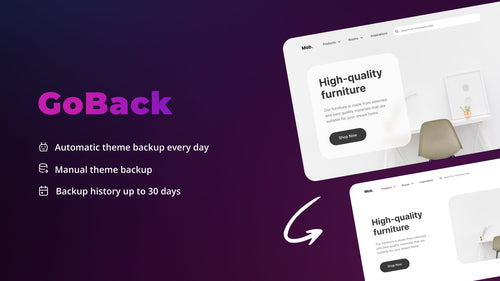 Go back ‑ Auto Theme backups