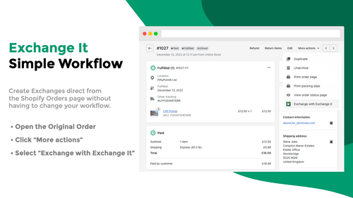 ExchangeIt Returns & Exchange