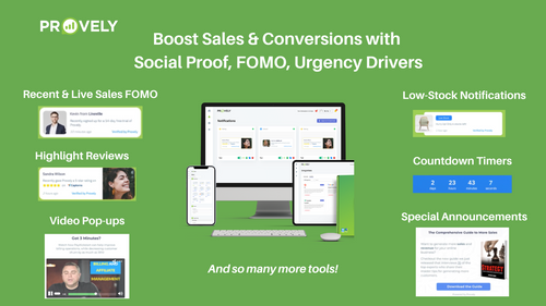 Provely Social Proof & Urgency