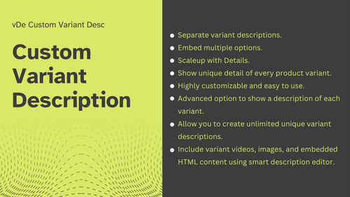 vDe Custom Variant Description