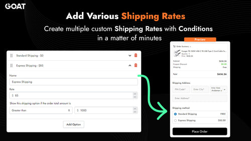 GOAT COD Form, Upsells & OTP