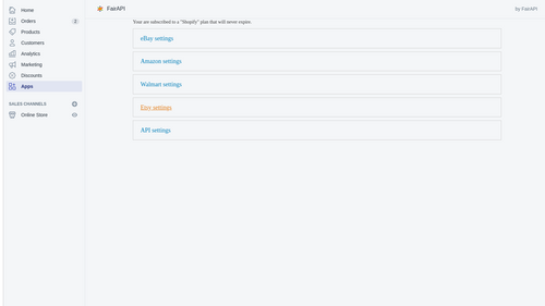 FairAPI Multi channels sync