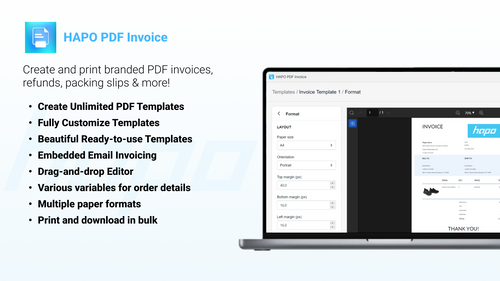 HAPO Order Printer PDF Invoice