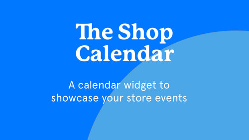 Shop Events Calendar