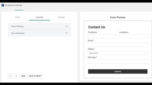 Cruxtab Form Builder