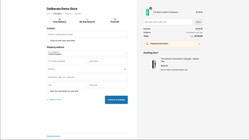 Deliberate Checkout