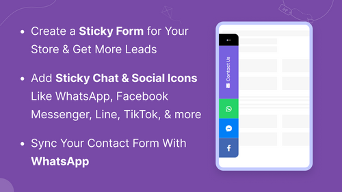 Premio Sticky Contact Us Form