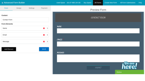 Custom Form Builder by Websyms