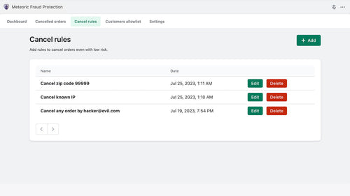 Meteoric Fraud Protection