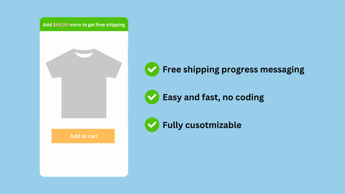 Izy Free Shipping Progress Bar