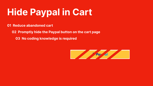 Hide PayPal in Cart