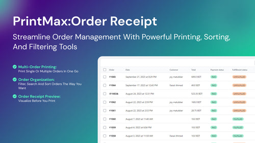 PrintMax:Order Receipt