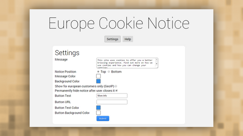 Europe Cookie Notice by Webyze