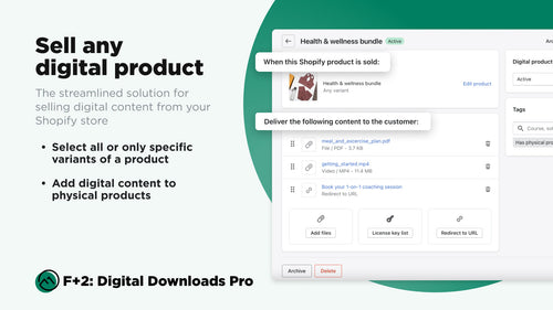 F+2: Digital Downloads Pro