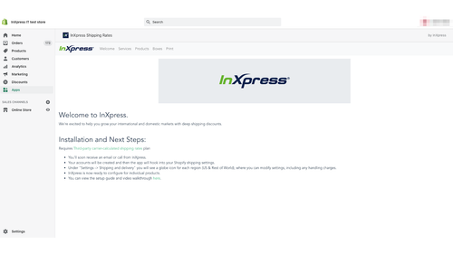 InXpress Shipping Rates